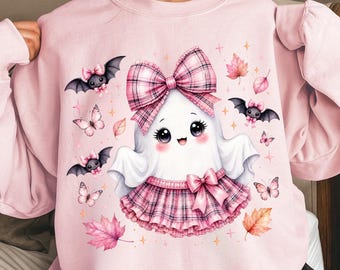 Preppy Ghost Boo PNG, Leopard Spooky Coquette Trendy PNG, Leopard Cute Ghost PNG, Halloween Sublimation Digital Design
