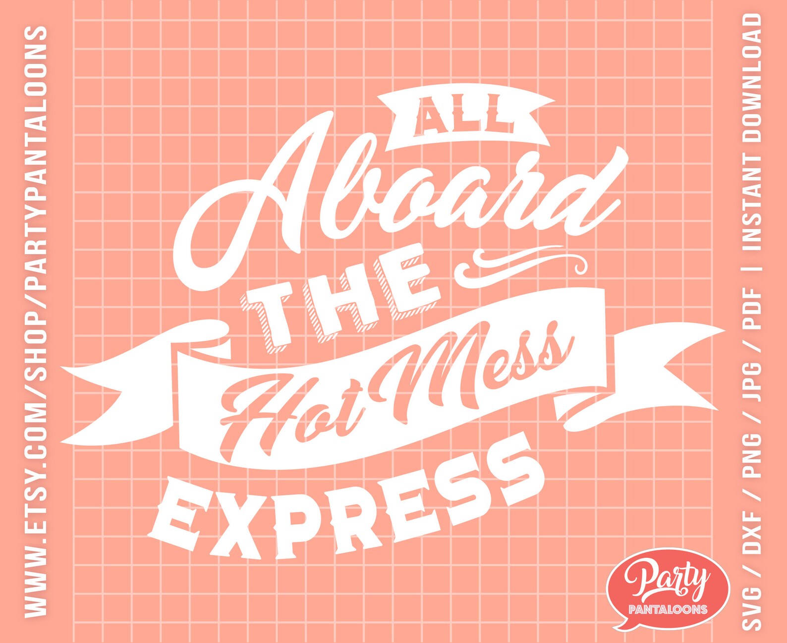 All Aboard the Hot Mess Express SVG. Craftroom Decor Etsy