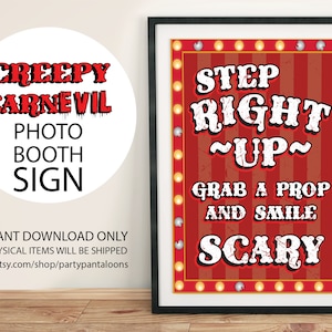 Creepy Carnival Halloween Photo Booth Sign | Halloween | Instant Download