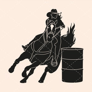 Barrel Racing svg, paard svg, rodeo svg, barrel racer svg, cowgirl svg, western svg, barrel racing png, texas svg, turn and burn svg