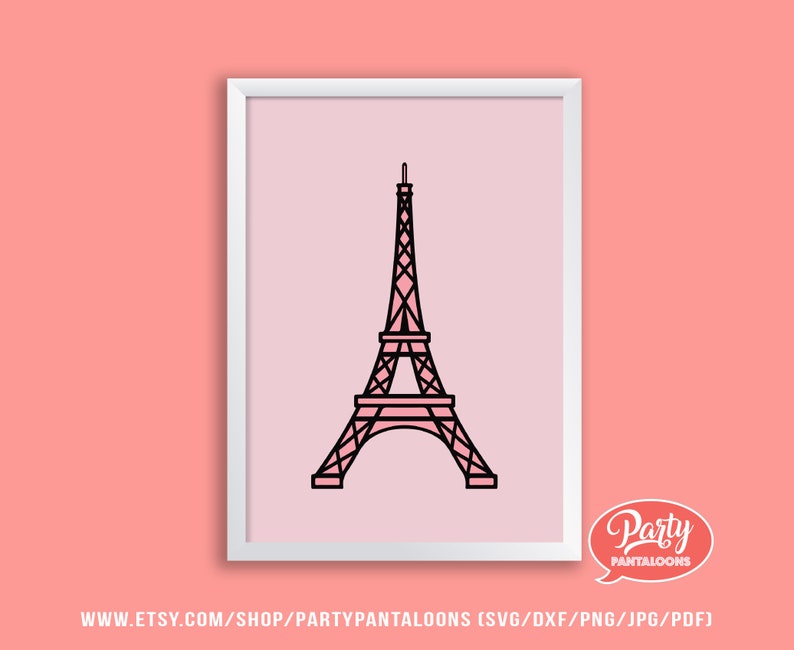 Download Clip Art Eiffel Tower Svg Home Decor For Parties Blog Use With Cricut Silhouette Gift Bags Wall Art Design For Paris French Decor Or Party Art Collectibles