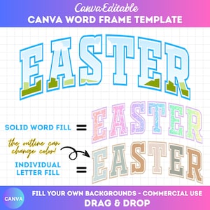 Canva-brievenlijsten voor Pasen, Canvasjabloon, Digitale download