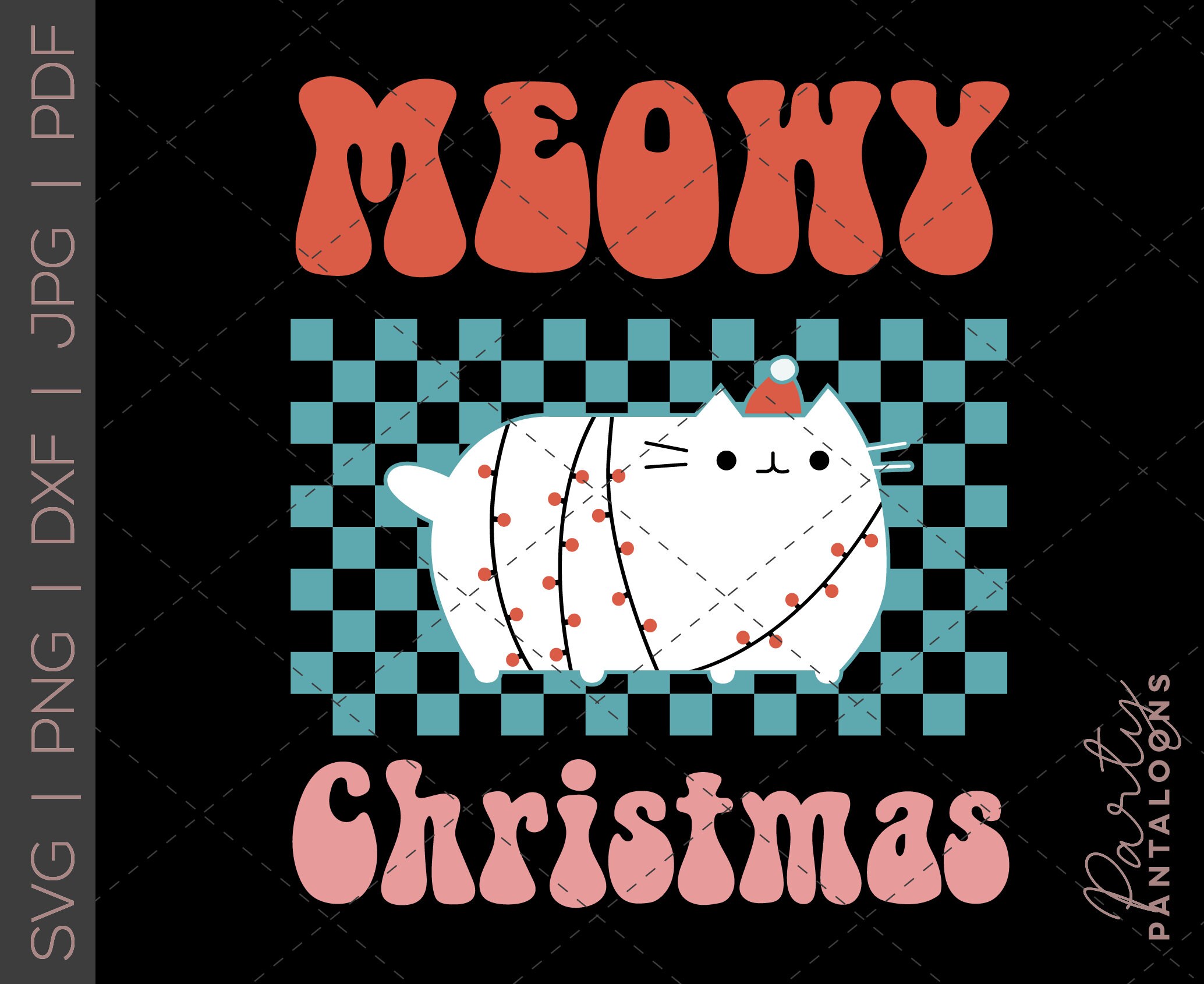 Meowy Christmas SVG Cat Christmas SVG Instant Download - Etsy