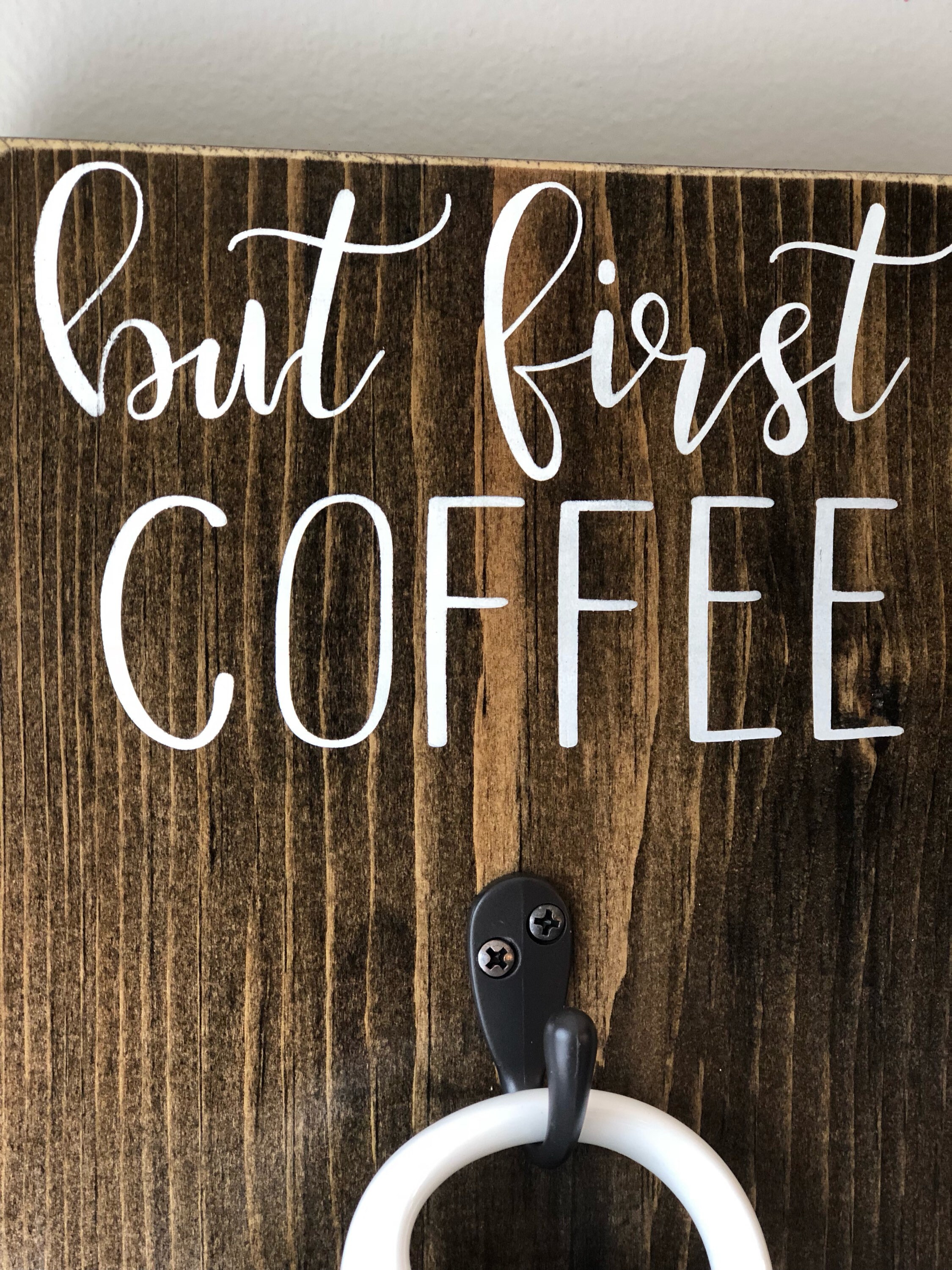 Vertical Coffee Rack BUT FIRST COFFEE Coffee Sign Coffee Etsy