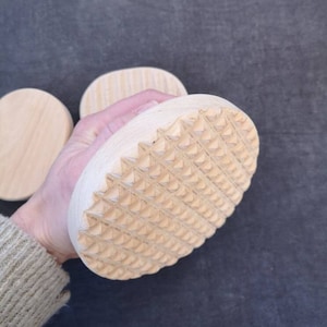 Round wooden felting tool, tool for felting, felting supply, mini felting board, equipment for wet-felting