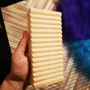 Wooden felting tool, tool for felting, felting supply, mini felting board, equipment for wet-felting