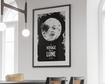 Le Voyage Dans La Lune Framed Poster: 1902 Vintage Film Art Print