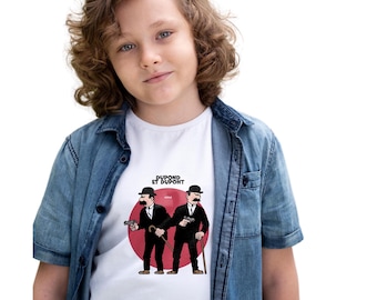 Dupont et Dupont Kids T-Shirt | Detective Duo Comic Graphic Tee | Cotton Children's Shirt