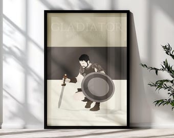 Gladiator Cinematic Poster: Ridley Scott Film Print