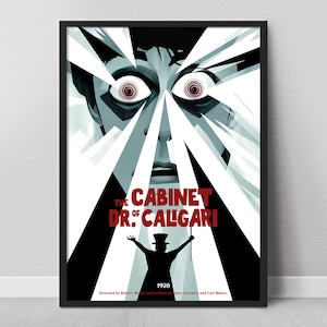 The Cabinet of Dr. Caligari Poster: 1920 German Expressionist Horror Film Art