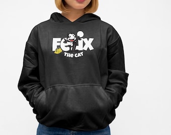Felix the Cat Hoodie, 90s Cartoon Pullover