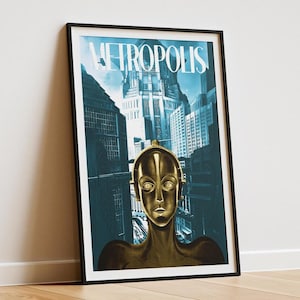 Metropolis Movie Poster: 1927 Art Deco German Expressionist Film Print