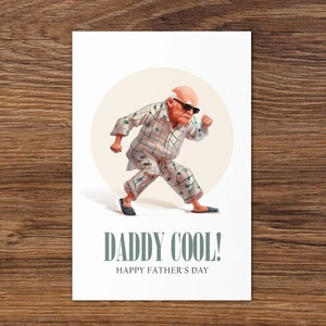 Daddy Cool Tarjeta del Día del Padre, tarjetas divertidas del día del padre, tarjeta del día del padre divertida, tarjeta para el padre