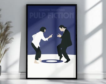 Pulp Fiction Mia And Vincent Dance Poster: Retro Movie Print