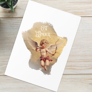 C'est L'amour (It's Love) Valentine's Day Greeting card, Valentine's Day cards for her, Valentine's Day Cards, Romantic cards