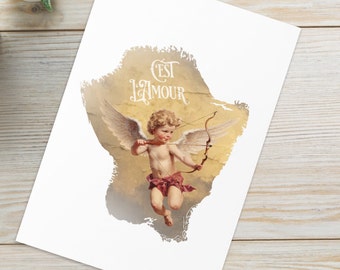 C'est L'amour (It's Love) Valentine's Day Greeting card, Valentine's Day cards for her, Valentine's Day Cards, Romantic cards