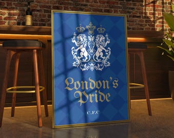 Blackletter Football Crest Poster: London Pride CFC Gothic Art (Digital Download)
