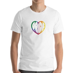 Rainbow Pride Heart T-Shirt: LGBTQ Unisex Tee