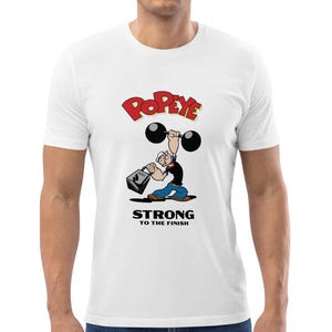 Popeye Organic Cotton T-Shirt: Retro Cartoon Tee