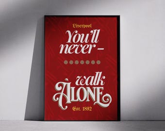 Liverpool YNWA Print, Anfield Inspired Football Wall Art (Digital Download)