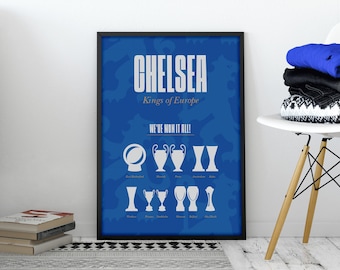 Chelsea Champions Print: European Glory, Stamford Bridge Art (Digital Download)