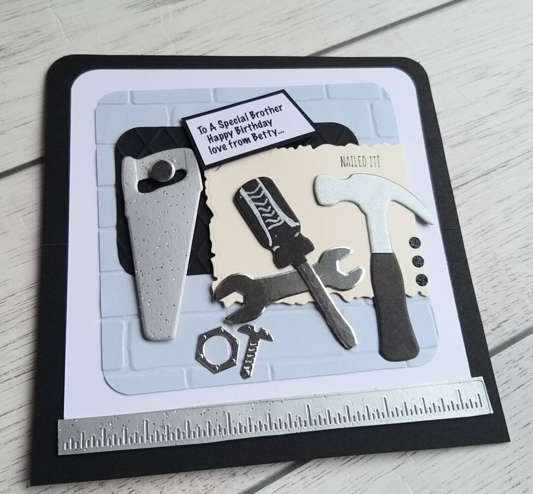 DIY Themed Card for Him, Handyman Birthday Card, If Grandad Can't Fix ...
