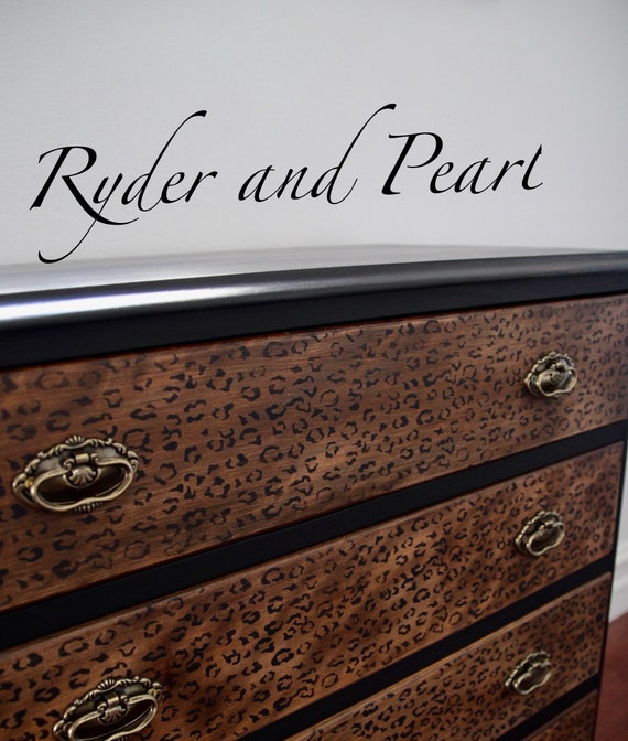 Queen Anne Animal Print Dresser Etsy