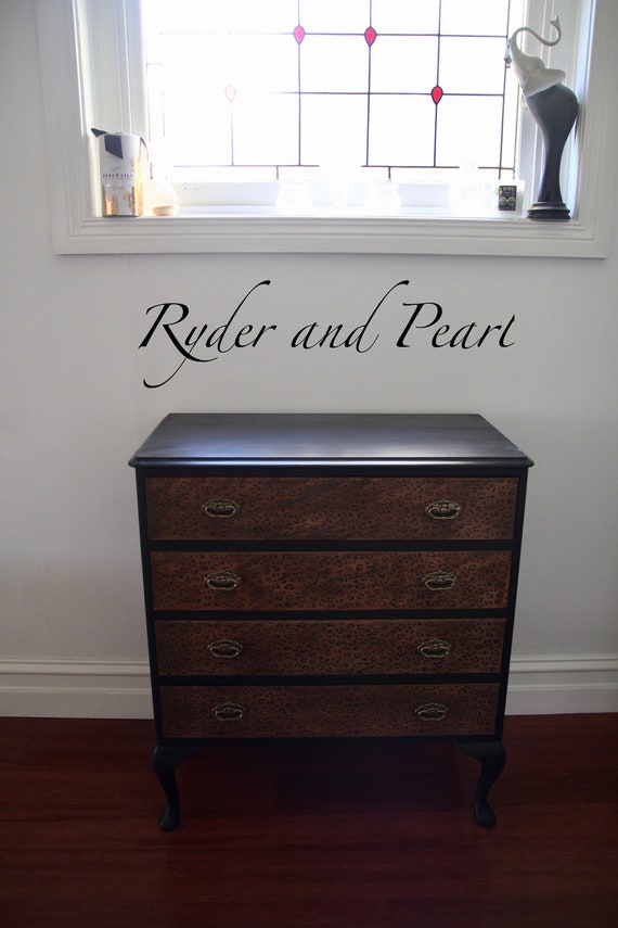 Queen Anne Animal Print Dresser Etsy