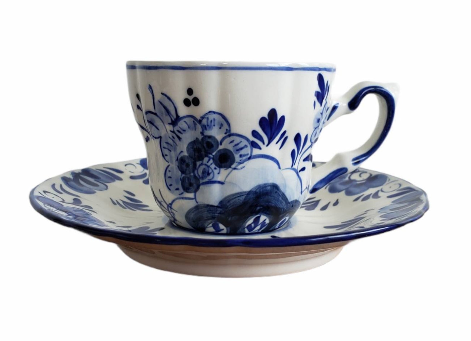Delft Blue D.A.I.C Demitasse Tea Cup and Saucer Hand Painted Etsy