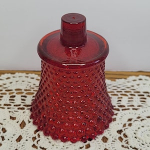 Red Hobnail Glass Peg Cup Votive Candle Wall Sconce Candle Holder, No Grommet