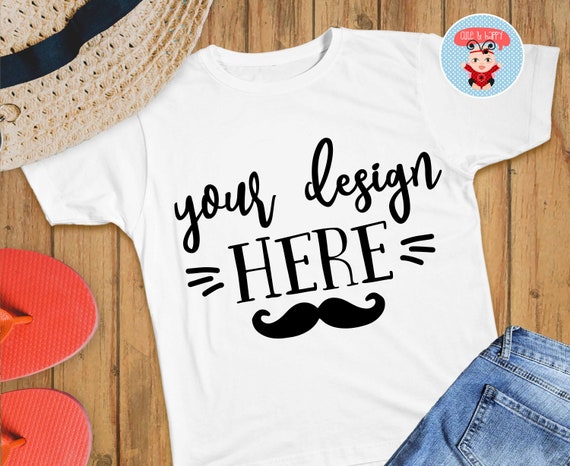 Summer Display White T-Shirt Mockup Apparel Display White Shirt