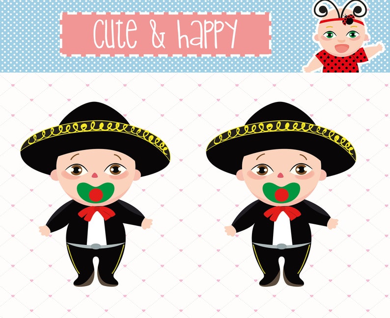 México clipart Babies Mexican Folklore Baby Boy Mariachi Etsy