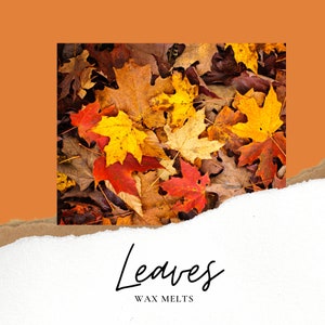 leaves fall wax melts | handmade soy melts | fall wax melts | home decor | wickless candles