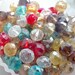 Set of 200 glass electroplate beads / 4 x 3 mm faceted /abaque / mixed color