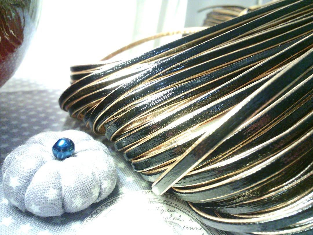 Cordon Plat Simili-cuir - Rouleau De 5 Mètres - Double Face Brun Vintage - Largeur 20 Mm - Pour Bijoux, Artisanat, Cosplay
