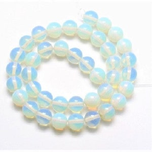 Natural Opaline stone, 6 mm /4 mm. round beads. hole: 1mm. Diameter of your choice Gemstone