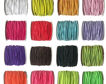 Corda elastica 1 mm, tonda, bianca, nera e vari colori disponibili.