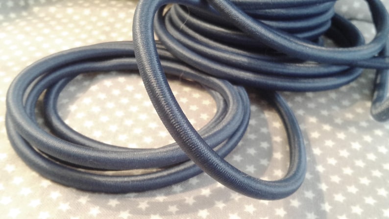 20 cm of 5 mm silk cord, khaki green color image 3