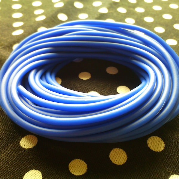 1metre de cordon PVC  2 mm , bleu électrique