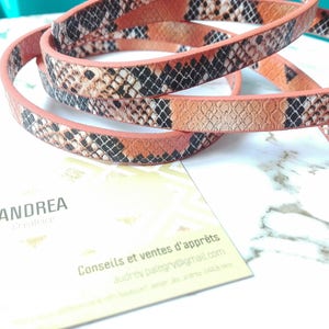 ☆ Snake skin strap / beige / black / rust / imitation leather / 30 cm / 10 x 2 mm☆