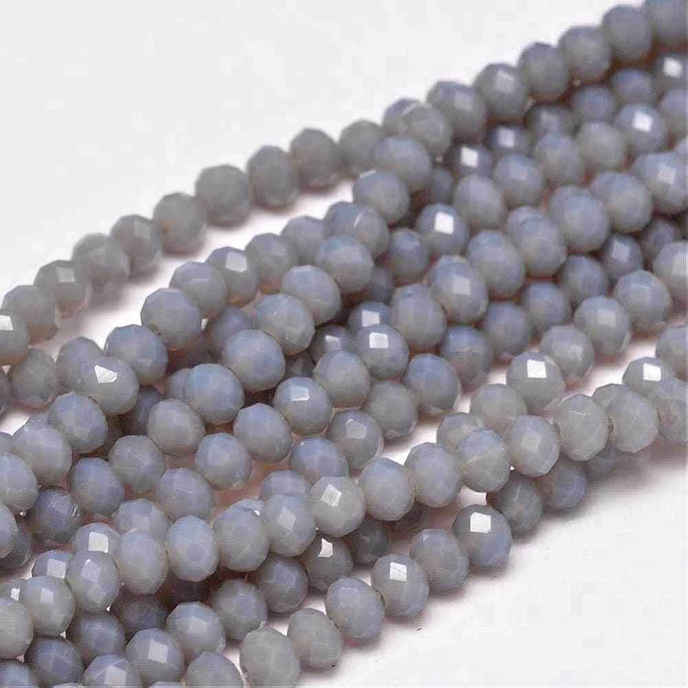 X 149 Faceted Abacus Glass Beads, Colors of Your Choice, 4 X