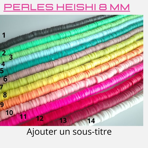 X 400 Heishi Beads, 8 mm / wire of approximately 44 cm / 8 x 1 mm / hole 2 mm