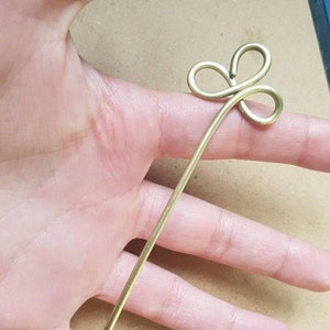 Celtic knot brass pin, Reenactment clothes brooch