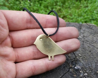 Brass bird pendant