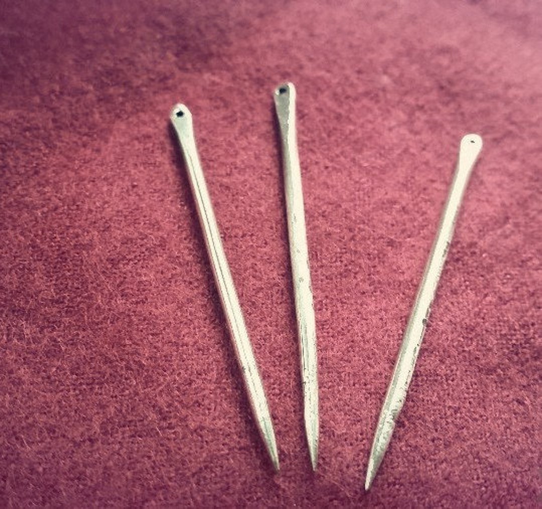 2pcs Vikings Brass Needles for Sewing, Style NR. 1, Historical
