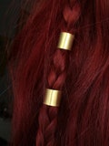 2pcs+ Hairs brass ring, Nordic Tribal hair jewellery, Dread beads, Hair accessory product logo