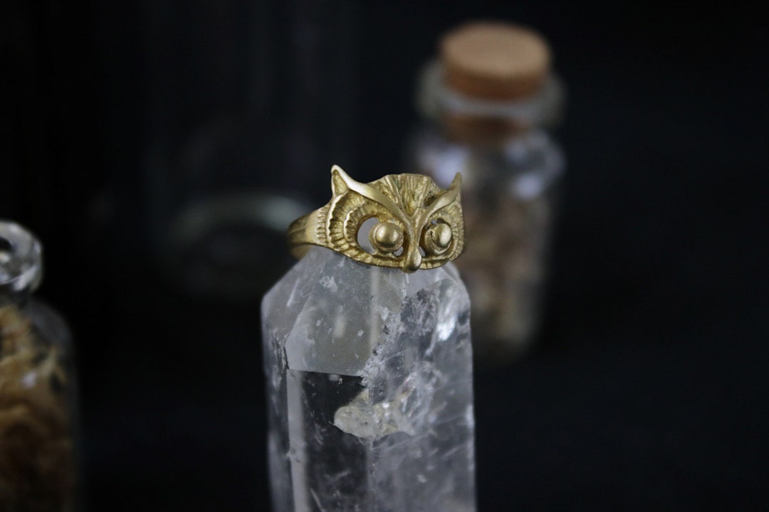 Owl Magic Rings Brass Tribal Owl Ring, Witch Jewellery - Etsy