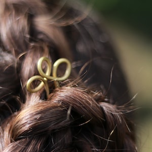 Messing haarspeld, haarvork, messing haaraccessoires