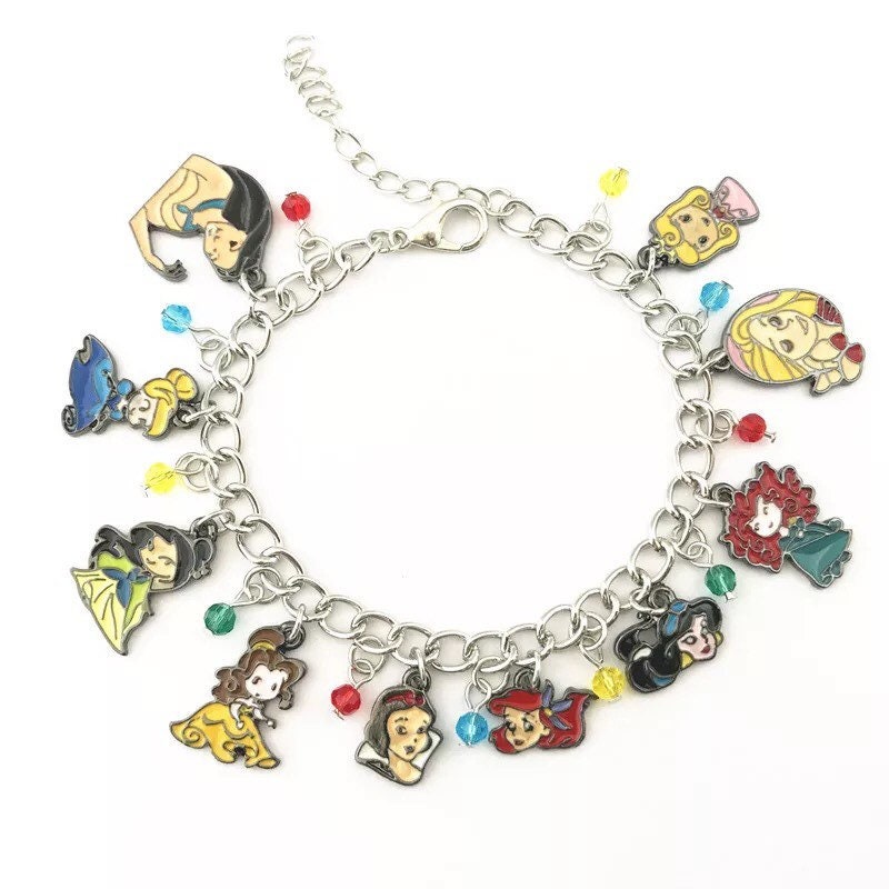 Disney Princess Charm Bracelet Etsy