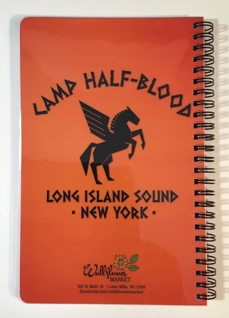 percy jackson camp half blood journal notepad bookmark etsy